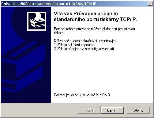 Přidání TCP/IP portu
