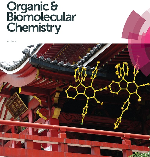 Článek týmu prof. Martina Kotory na obálce časopisu "Organic and Biomolecular Chemistry"