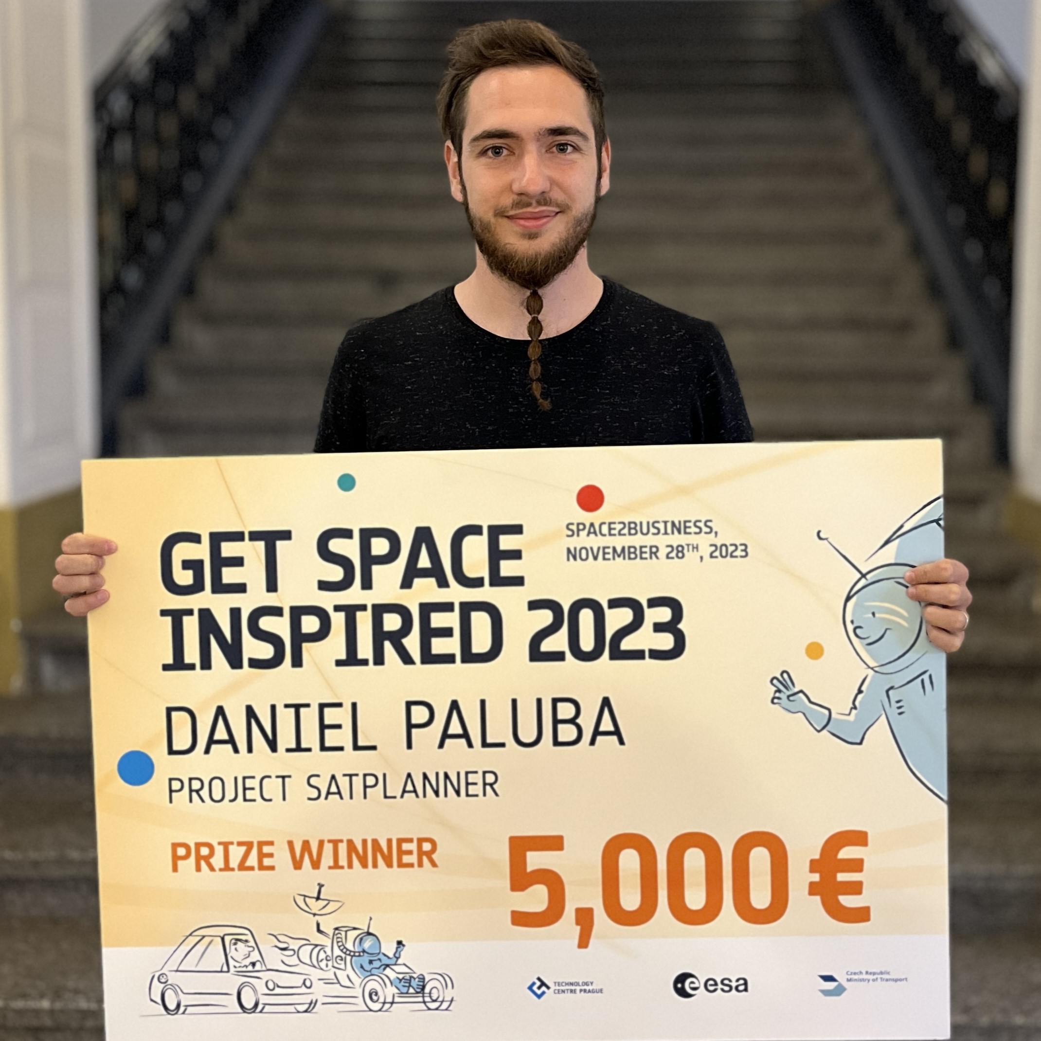 Třetí místo v soutěži Evropské kosmické agentury "Get Space Inspired" získal Daniel Paluba