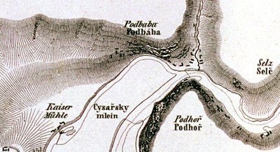Podbaba - mapa
