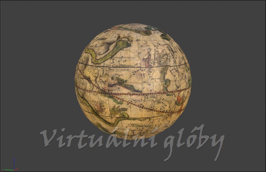 Virtuální glóby mapové sbírky PřF UK