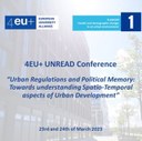 4EU+ UNREAD project conference: “Urban Regulations and Political Memory”