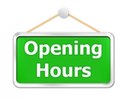 Opening hours in July and August