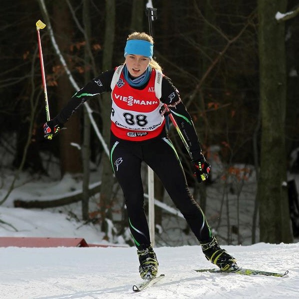 Akademické MČR v biatlonu - Anna Šambergerová 2. místo
